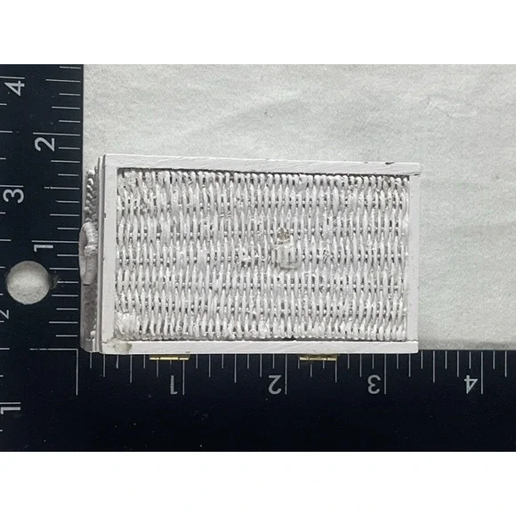 Wicker White Furniture Vtg 5 pc Set 1:12 Dollhouse Miniature + Accessories Decor - Picture 7 of 11